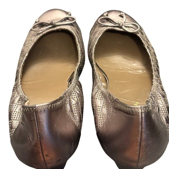 Cole Haan Silver Ballet Wedges with Metallic Accents Size 10 1/2 B - Picture 4 of 9